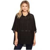 Bluze Trening & Hanorace Mini Mesh Hi Lo Hooded Poncho Femei
