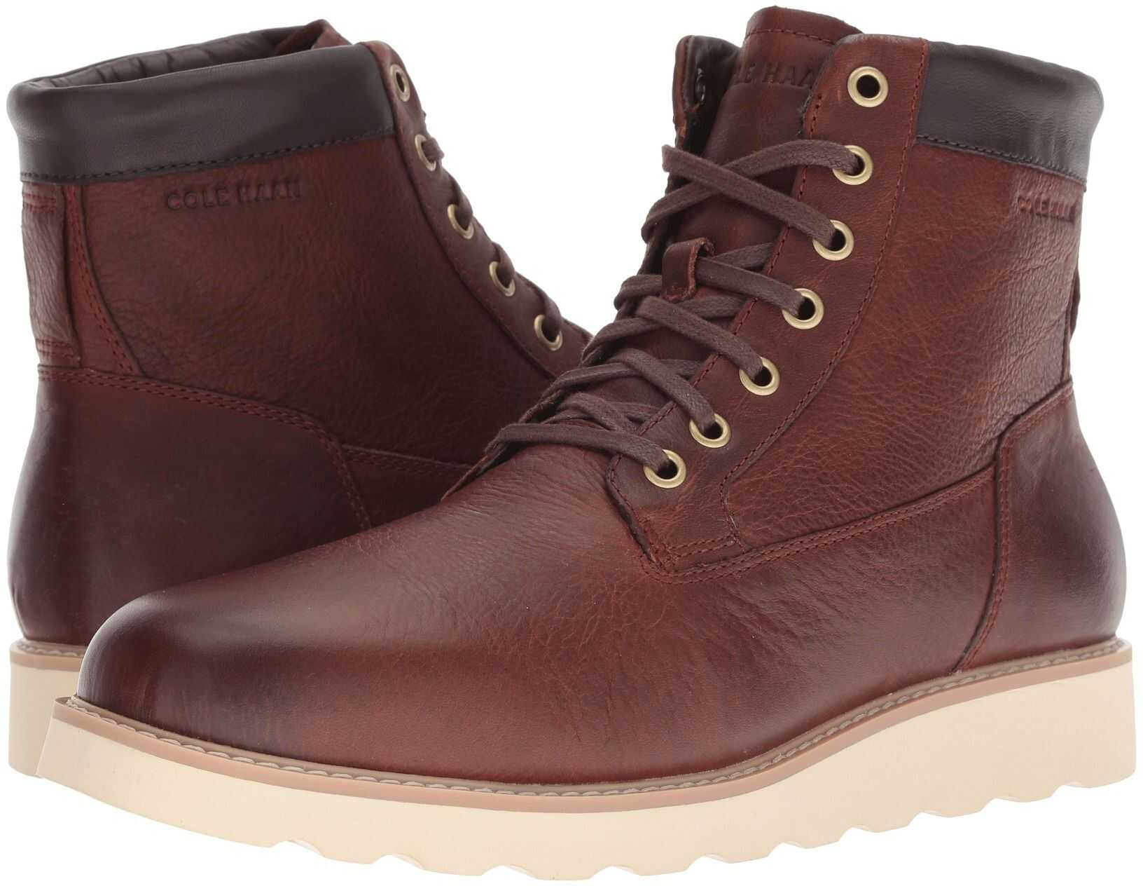 Bocanc Cole Haan Nantucket Rugged Plain Boot British Tan/Dark Roast/Ivory
