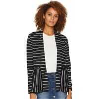 Pulovere Stripe Peplum Cardigan Femei