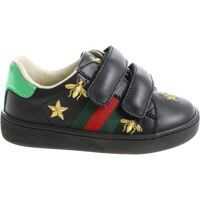 Sneakers Gucci Black Sneakers With Golden Embroideries