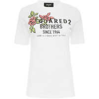Tricouri DSQUARED2 Logo Flowers T-Shirt*