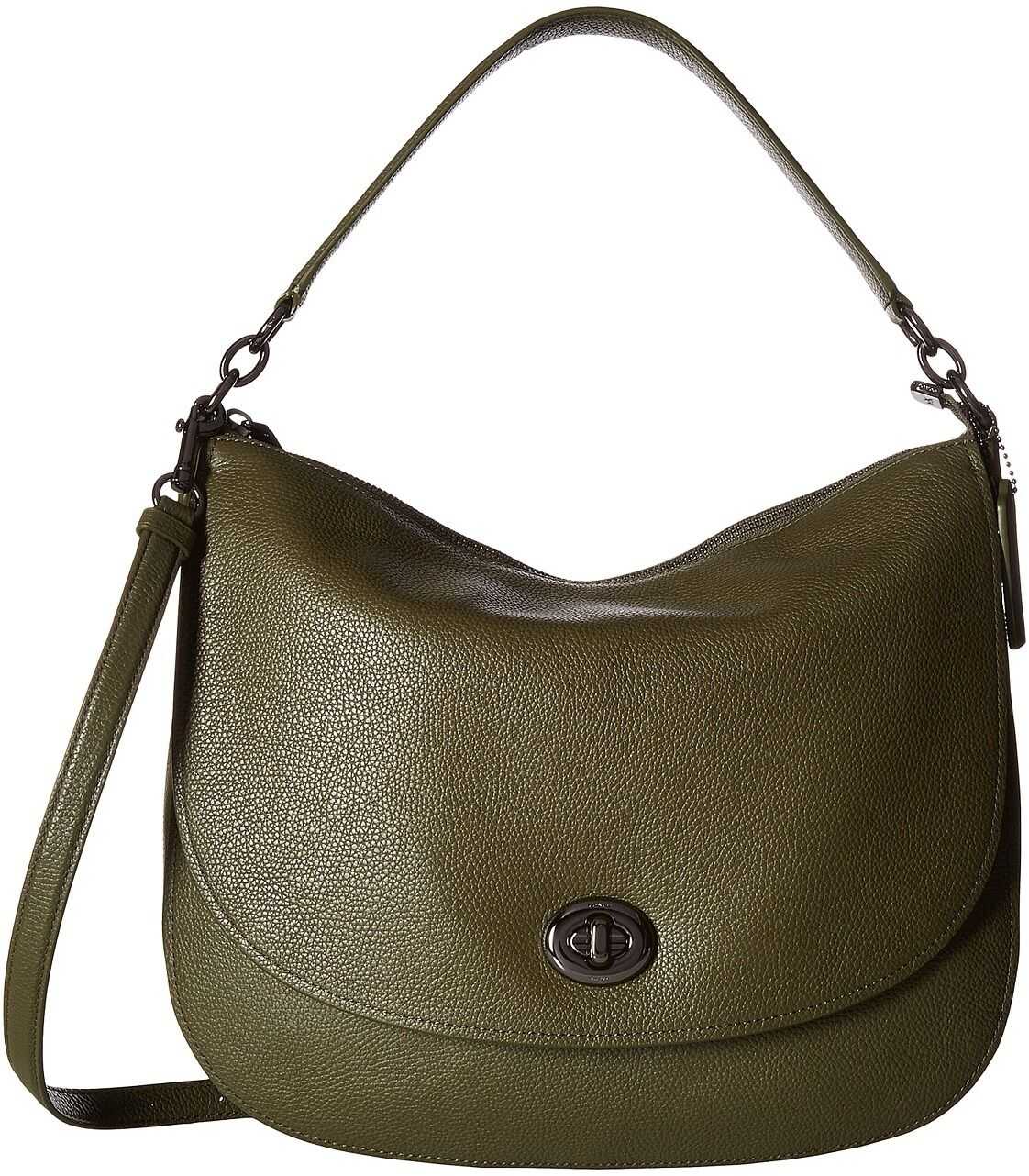 COACH Pebbled Turnlock Hobo Dark/Surplus