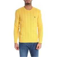 Pulovere casual Yellow Cable Knitted Pullover Barbati