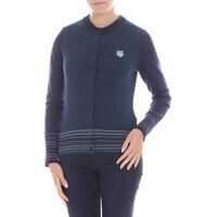 Cardigane Green Cardigan With Multicolor Edges Femei