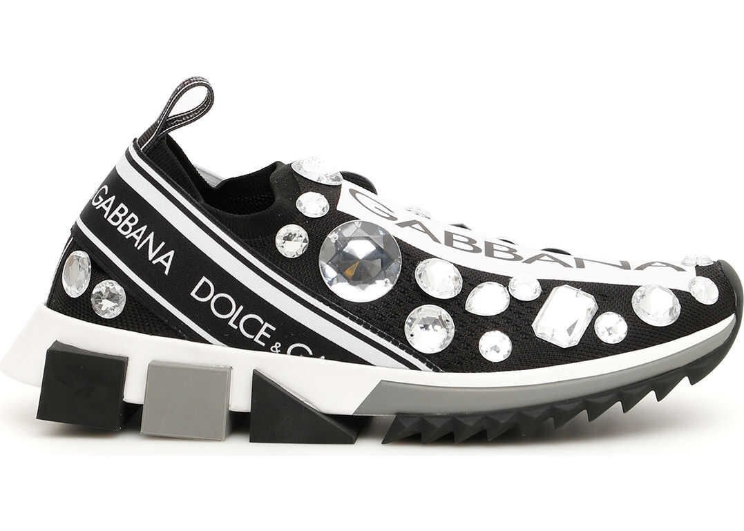 Dolce & Gabbana Crystal Sorrento Sneakers NERO CRYSTAL