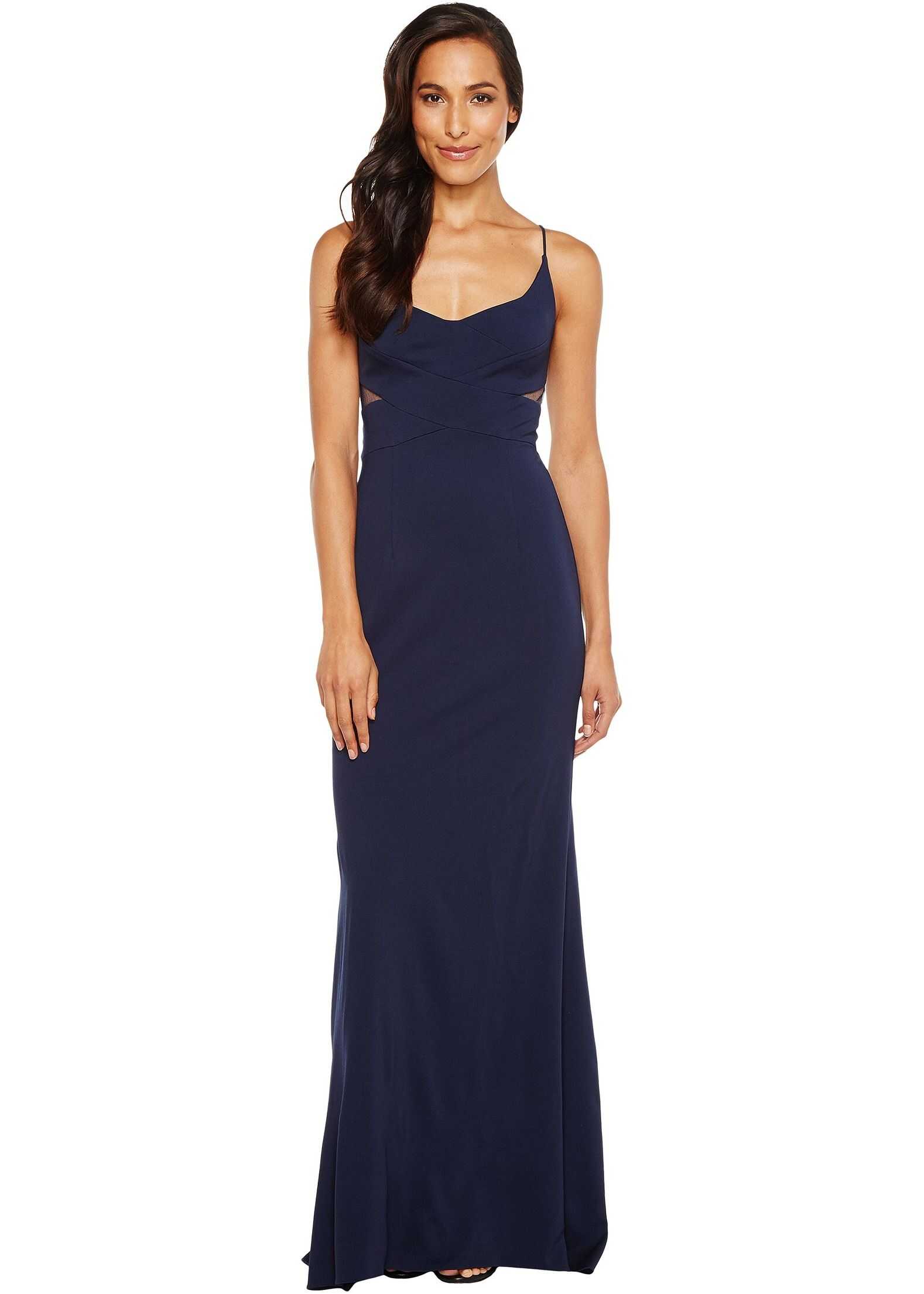 Adrianna Papell Jersey Modified Mermaid Gown Midnight