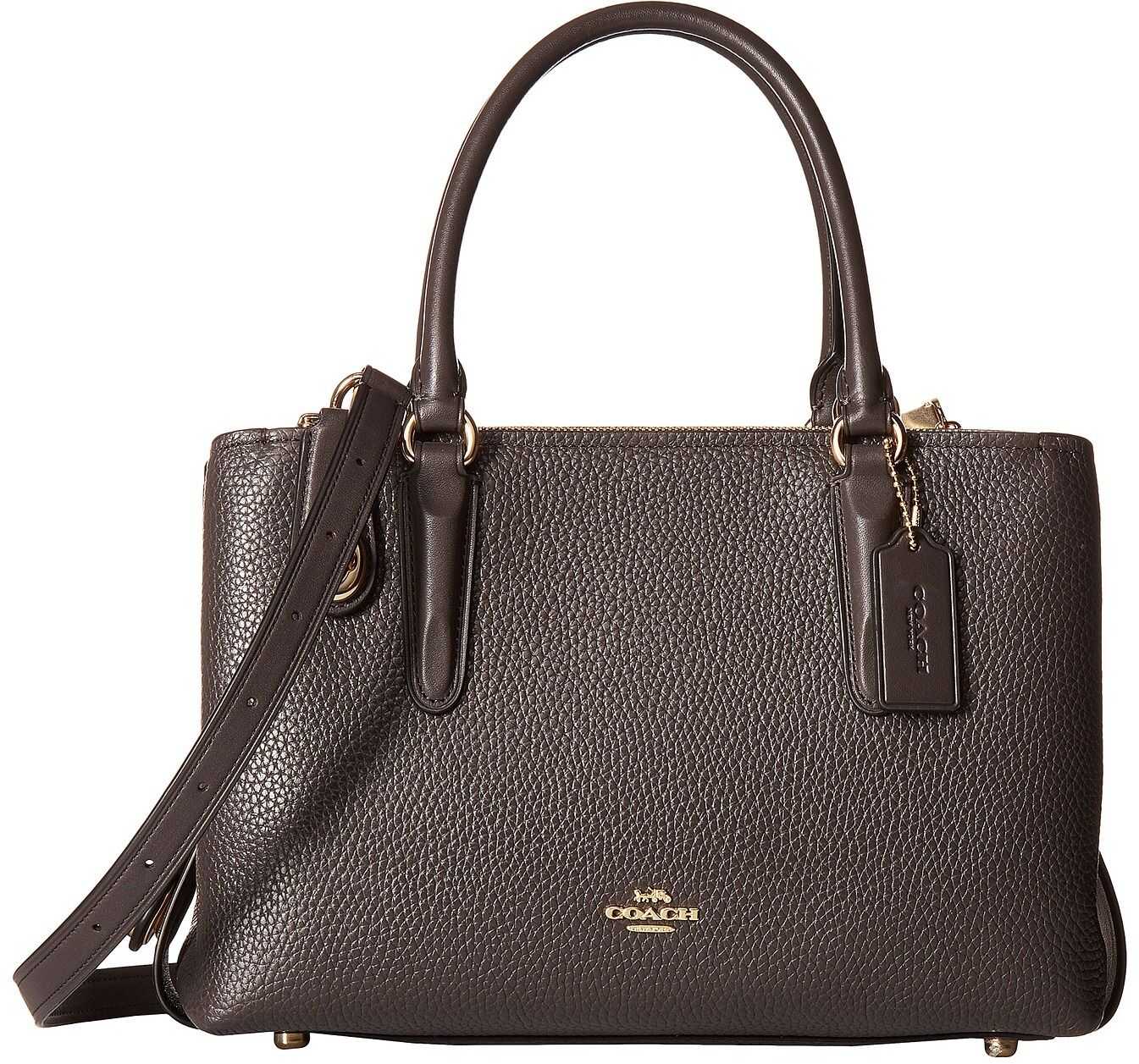 COACH Pebbled Brooklyn 28 Carryall LI/Stone Chestnut