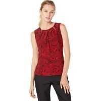 Bluze Printed Bead Neck Knit Top Femei