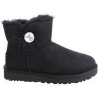 Incaltaminte UGG Mini Bailey Button Bling Black Ankle Boots