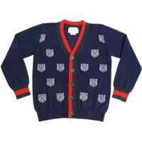 Pulovere Blue Cardigan With Tiger Inlays Baieti