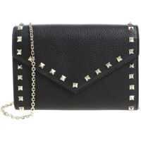 Genti tip postas Black "Rockstud" Shoulder Bag With Studs Femei
