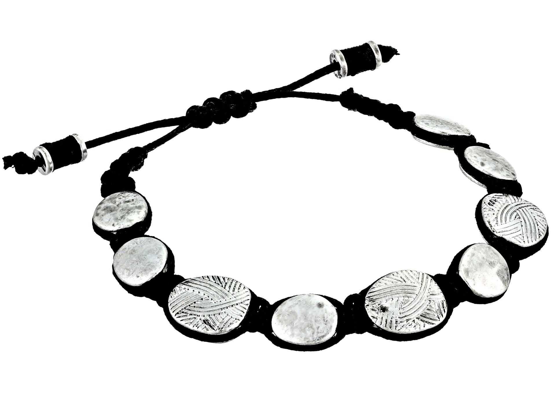 Bratara The Sak Batik Pebble Slider Bracelet Silver