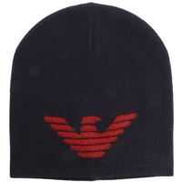 Palarii Dark Blue Beanie With Red Logo Barbati