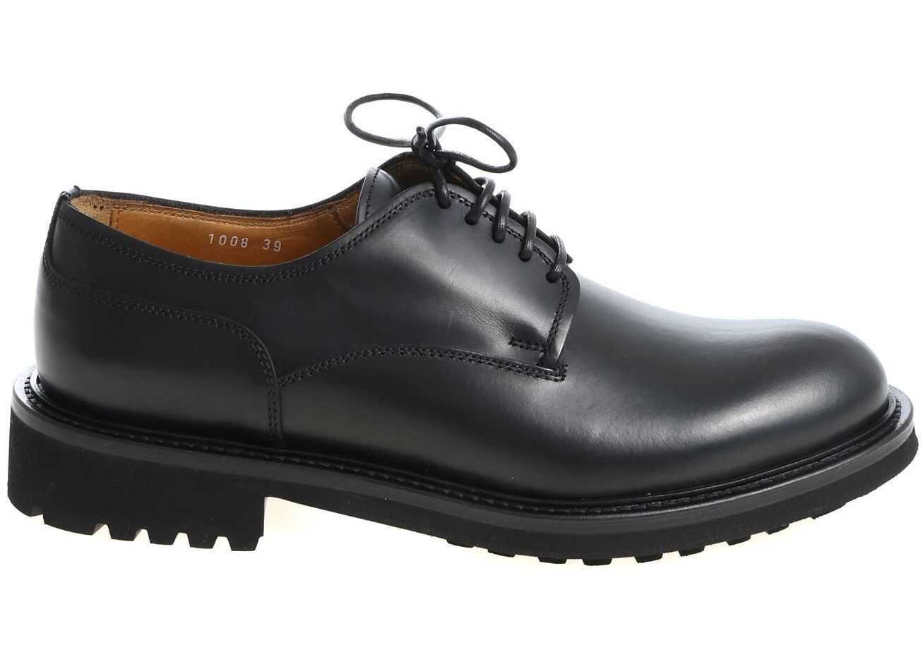 Doucal's Black Derby Shoes Black