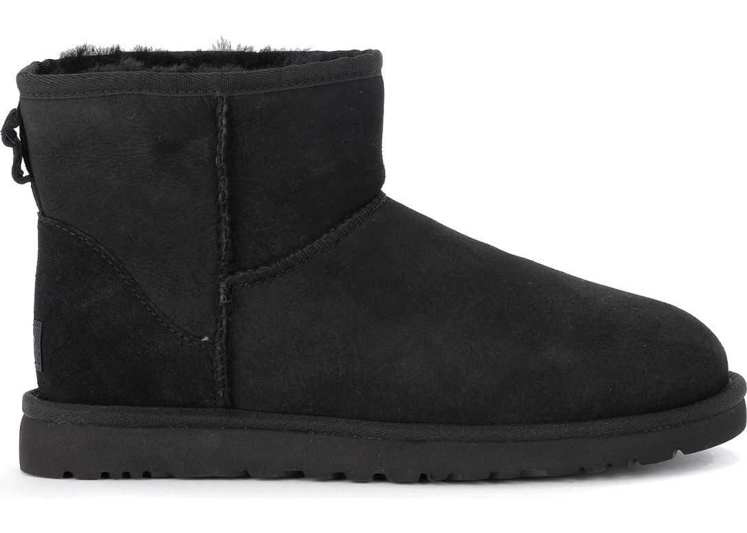 UGG Classic Ii Mini Black Sheepskin Ankle Boots Black