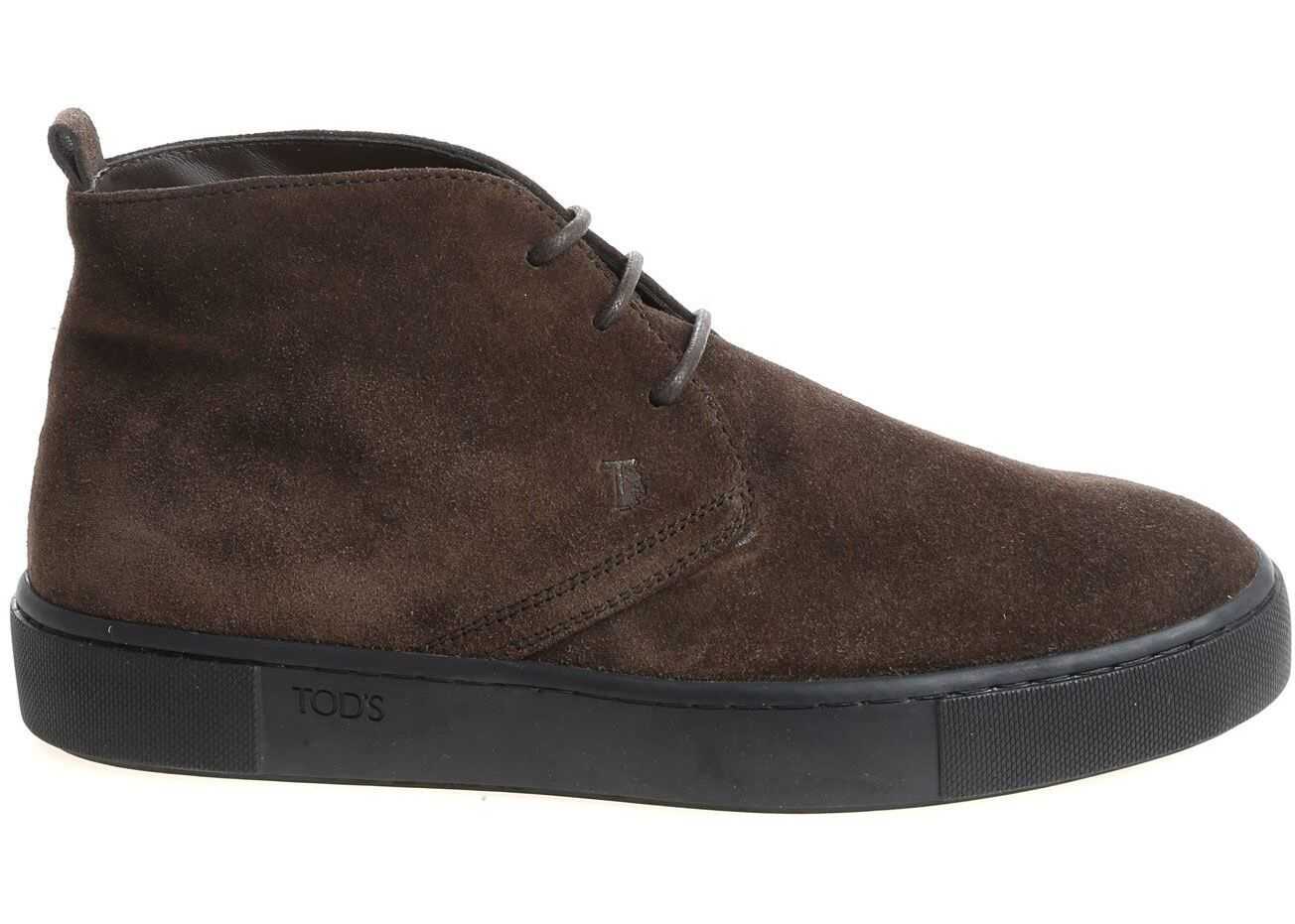 TOD\'S Desert Brown Shoes With Logo Brown