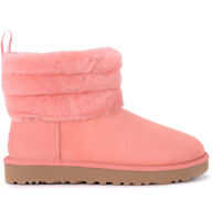 Ghete & Cizme UGG Fluff Mini Pink Suede Ankle Boots