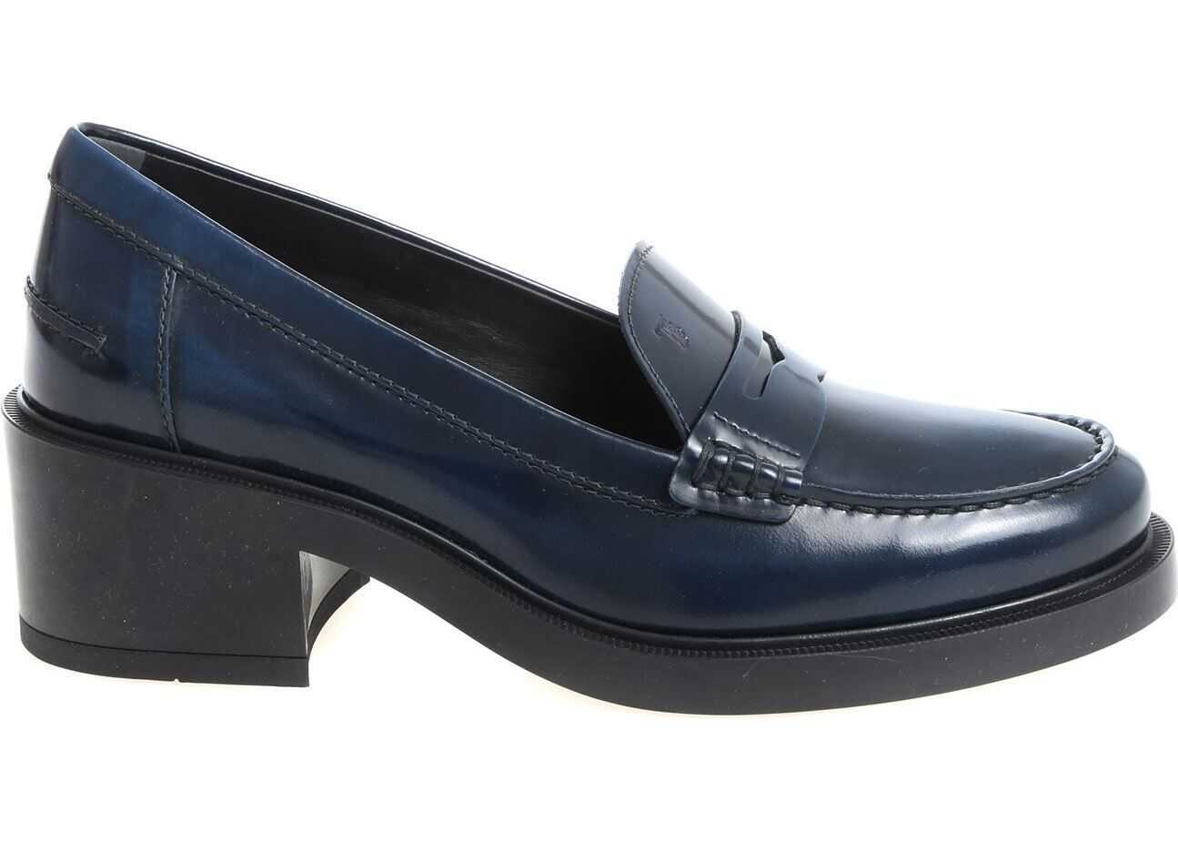 TOD'S Blue Heel Moccasins Blue