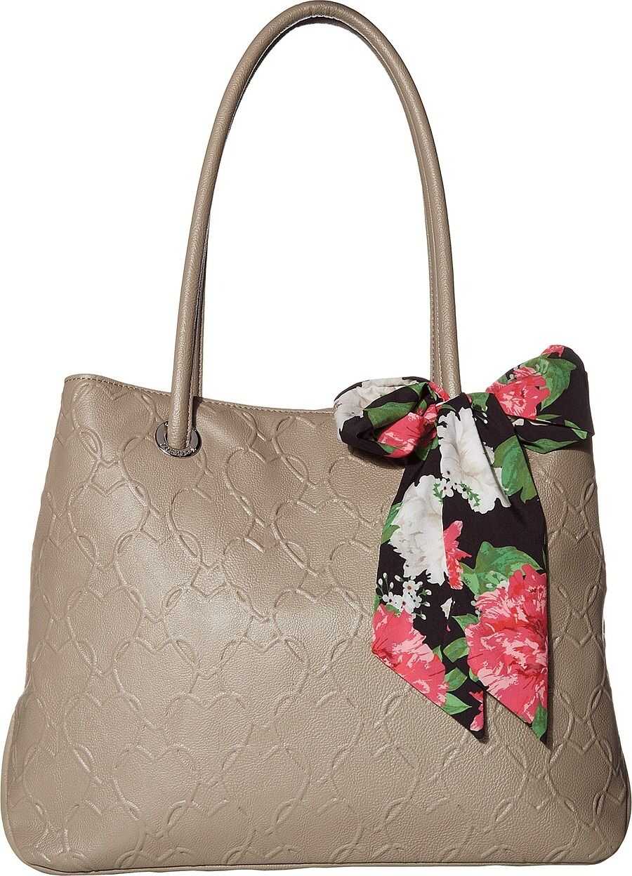 Betsey Johnson Heart Tote with Scarf Stone