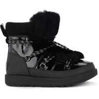 Ghete & Cizme UGG Highland Black Leather, Rubber And Sheepskin Ankle Boots