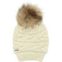 Sepci Ribbed Cream-Colored Beanie With Pom Pom Fete