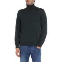 Pulovere Green Wool Turtleneck Barbati