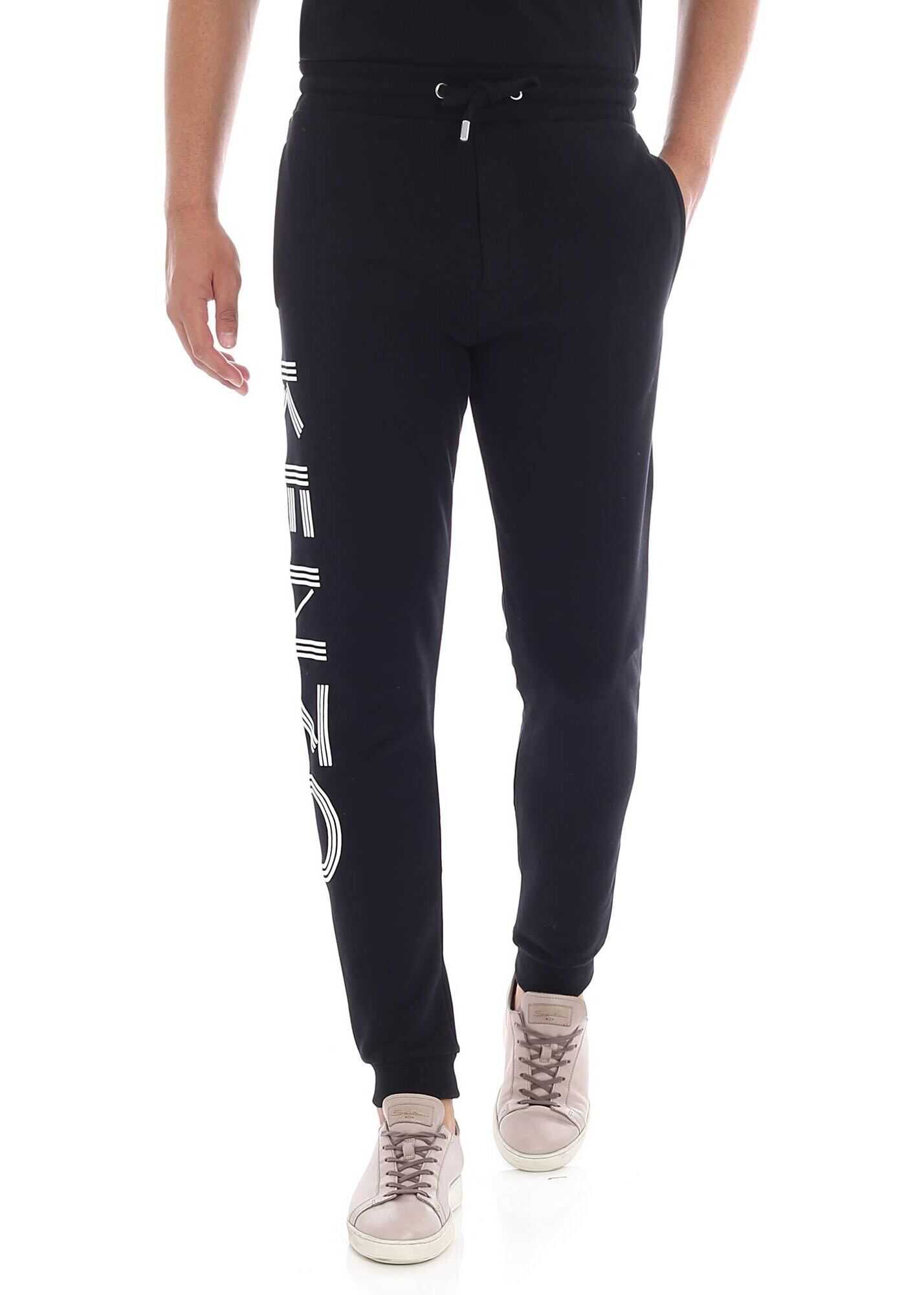 Kenzo Black Kenzo Sweat Pants With Logo Black