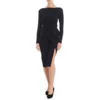 Rochii Black Asymmetrical Dress Femei