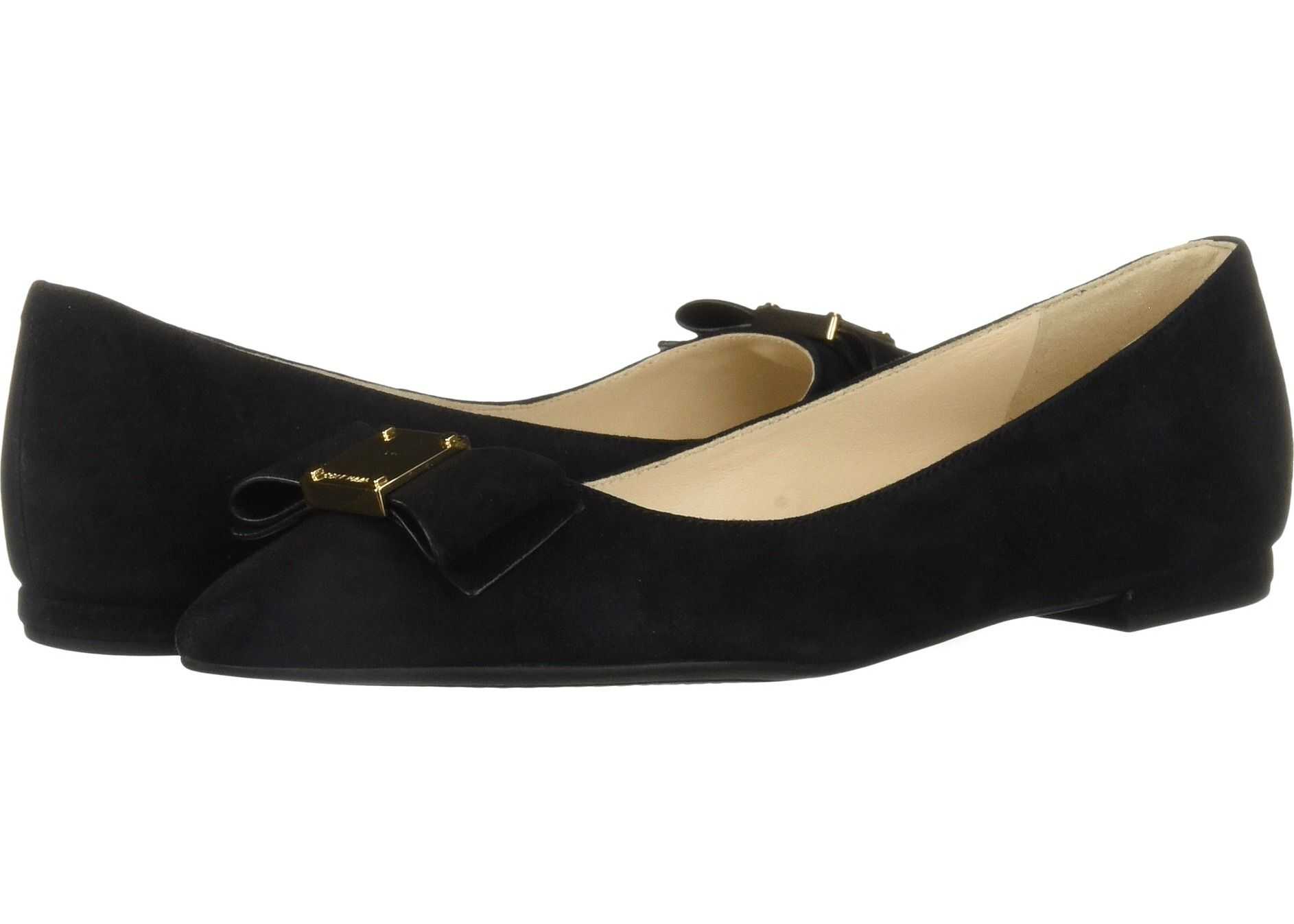 Balerin Cole Haan Tali Bow Skimmer Black Suede