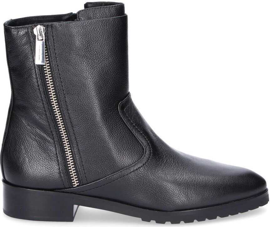 Michael Kors Leather Ankle Boots BLACK