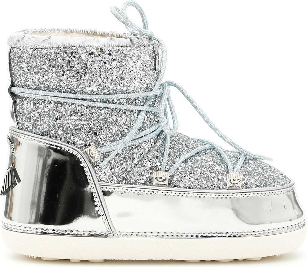 Chiara Ferragni Polyester Ankle Boots SILVER