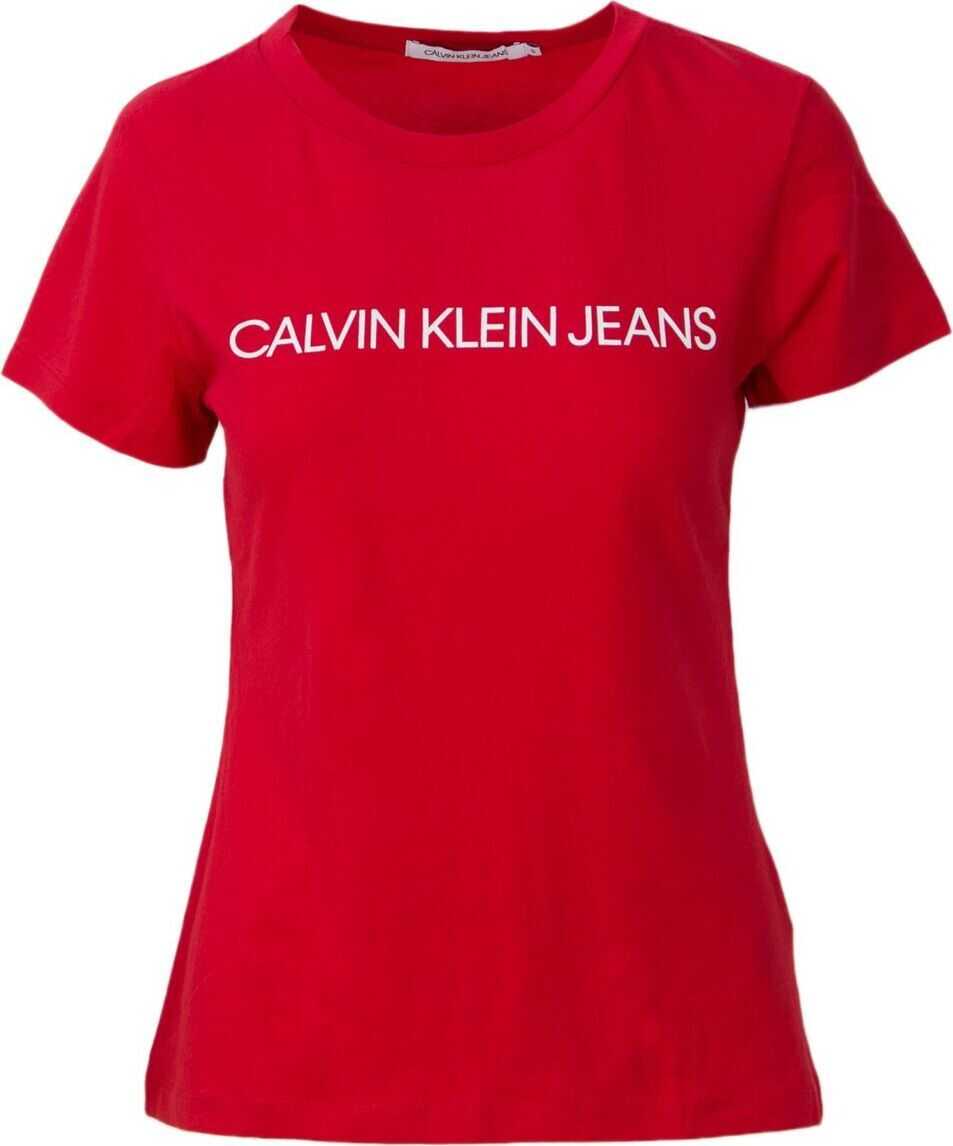 Calvin Klein Jeans Cotton T-Shirt RED