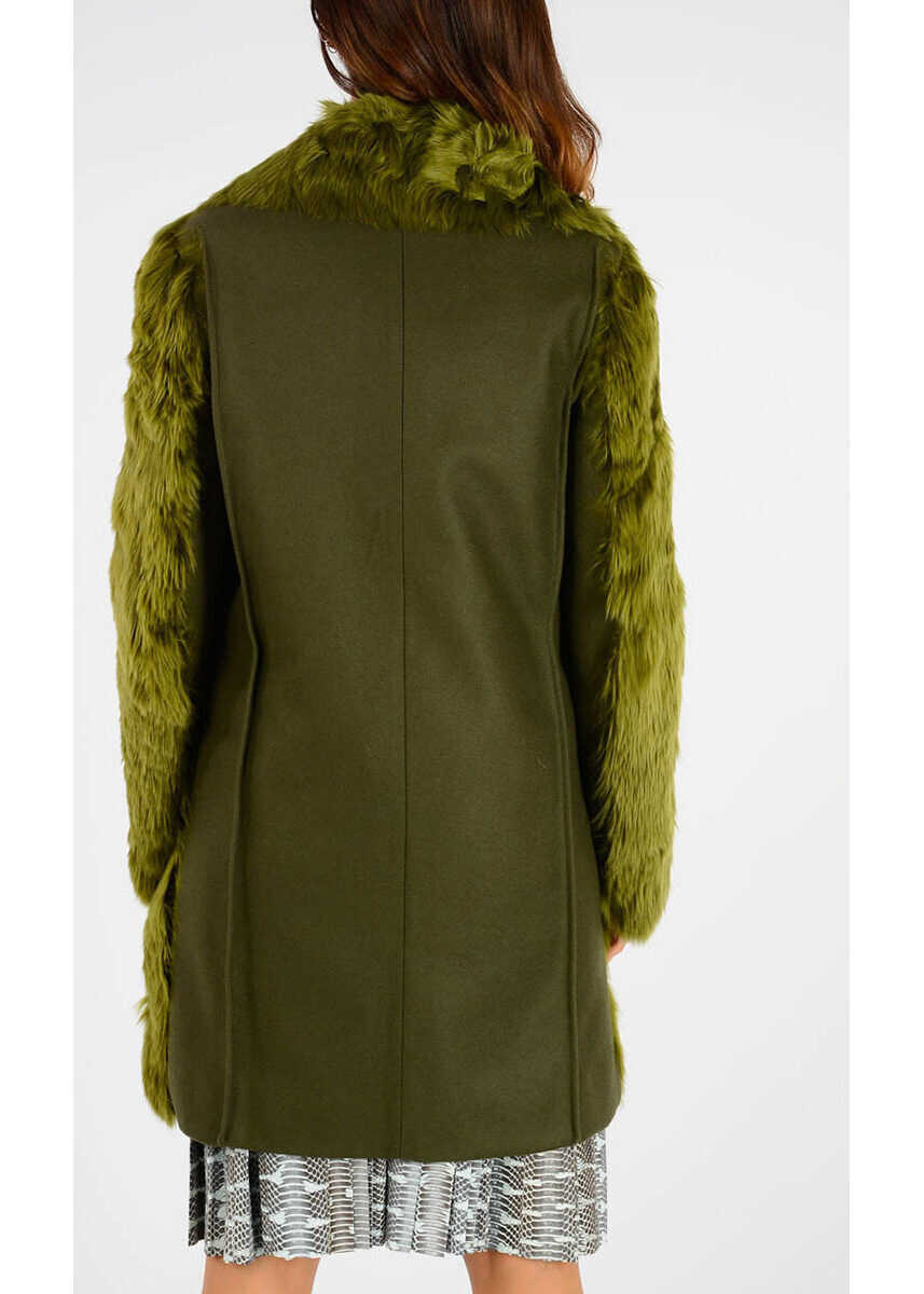 Paltoane Maison Margiela Mm1 Alpaca Real Fur Coat Green Femei (BM 6231103) 2