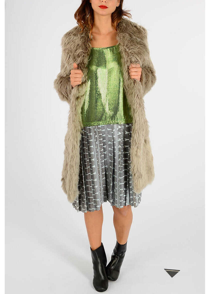 Paltoane Maison Margiela Mm1 Alpaca Real Fur Coat Beige Femei (BM 6231115) 4