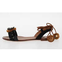 Sandale fara toc Rafia Flat BIANCA Sandals Femei