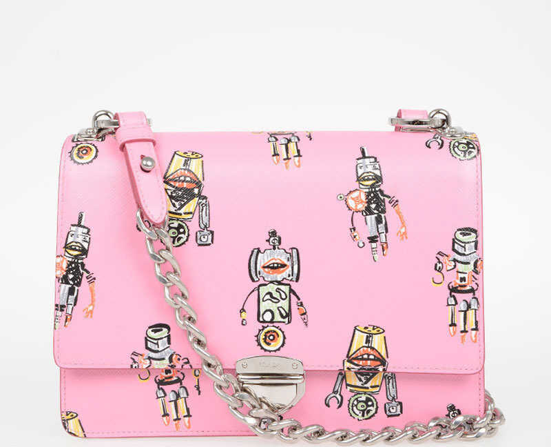 Prada Saffiano Leather Shoulder Bag PINK