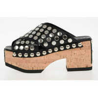 Platforme MCQ Leather Studded cork Wedge PALOMA Shoes Femei