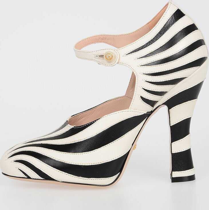 Gucci 11.5 . cm Zebra Print MARY JANE PUMP BLACK & WHITE