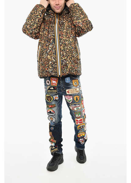 Geci de iarna DSQUARED2 K-Way Floral Motif Reversible Down Jacket Multicolor Barbati (BM 6245785) 4