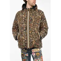 Geci de iarna K-Way Floral Motif Reversible Down Jacket Barbati