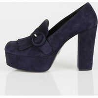 Pantofi cu Toc Prada Suede Leather Moccasin with Heeel and Plateau