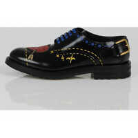 Pantofi Leather Embroidered Laced Shoes Femei