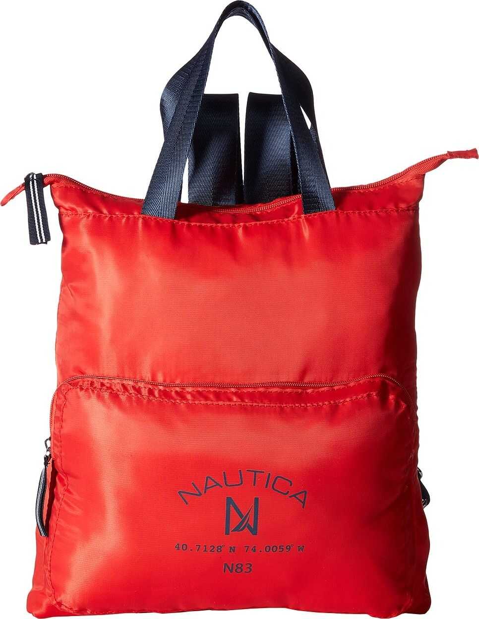 Nautica New Tack Diagonal Quilt Backpack Electric Red