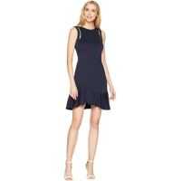Rochii elegante Scuba Drop Waist Fit and Flare Sleeveless with Pearl Hardware Femei