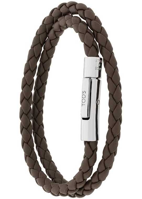 TOD'S Leather Bracelet BROWN image4