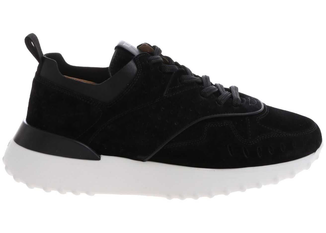 TOD'S Black Sneakers With White Sole Black