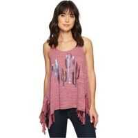 Maiouri 1604 Polyester Cotton Knit Fringed Tank Top Femei