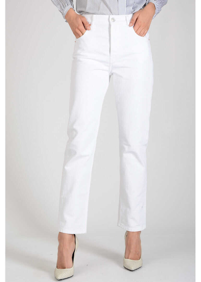 Blug Balenciaga 18cm Denim Jeans WHITE