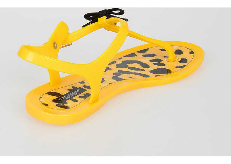 Dolce & Gabbana Rubber Sandals YELLOW