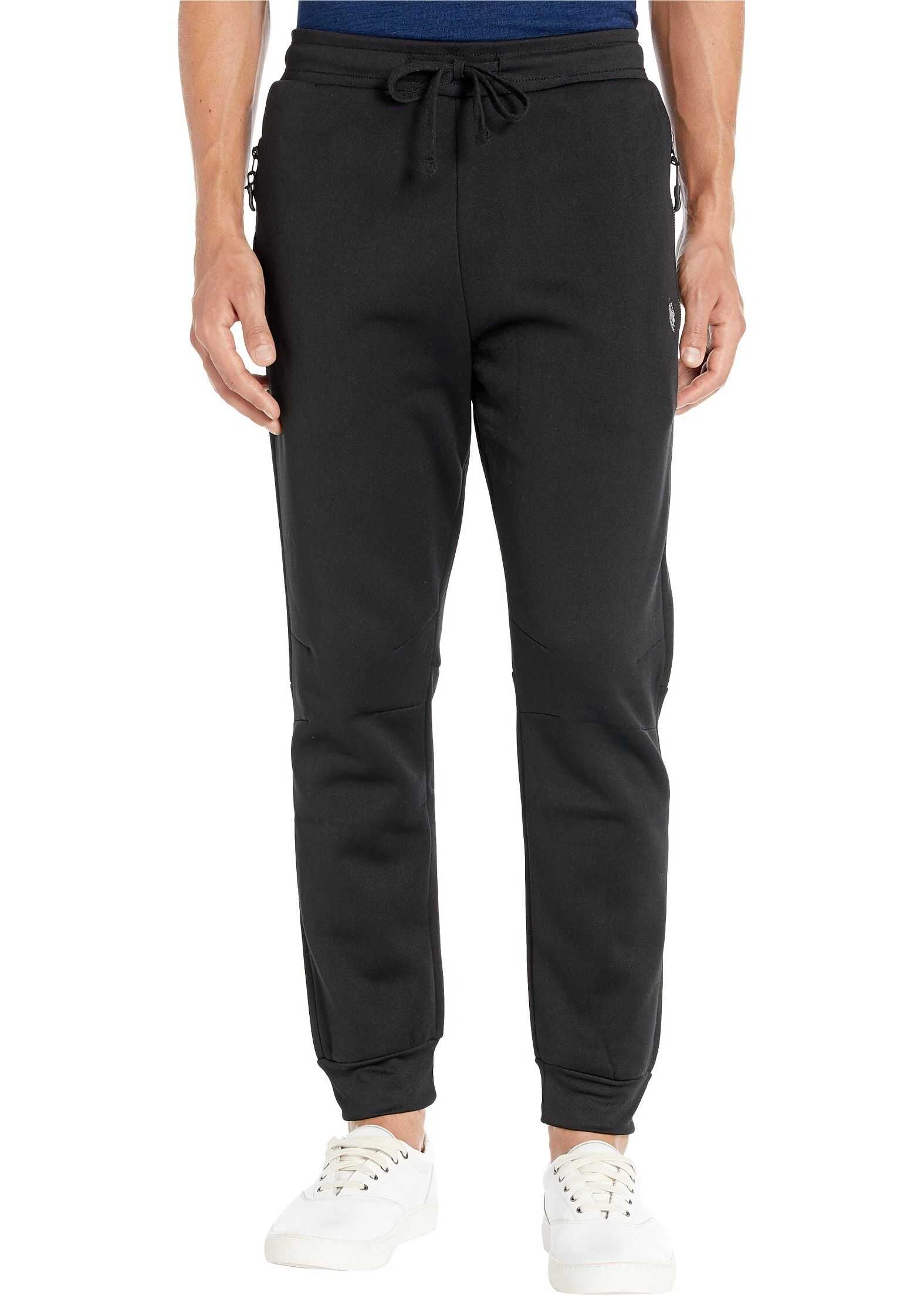 U.S. POLO ASSN. Fleece Joggers with Side Zip Pockets Black 2